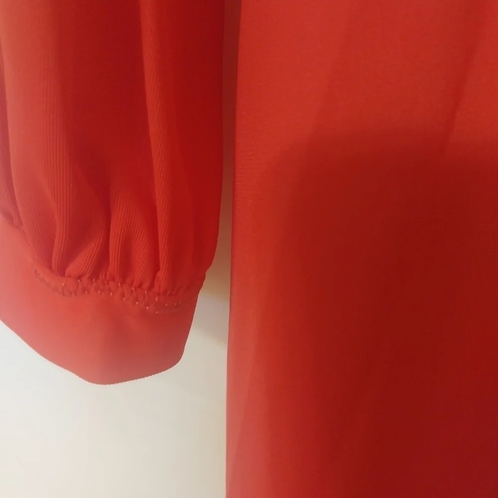 Vintage Red Embroidered Long Robe - Picture 6 of 6